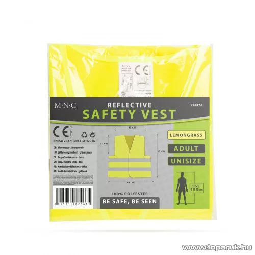 MNC 55897A Láthatósági mellény, citromsárga