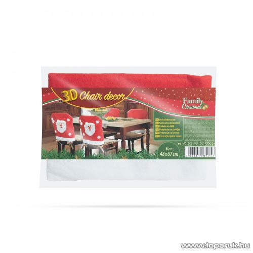 Székdekor, mikulás, 47 x 49 cm 