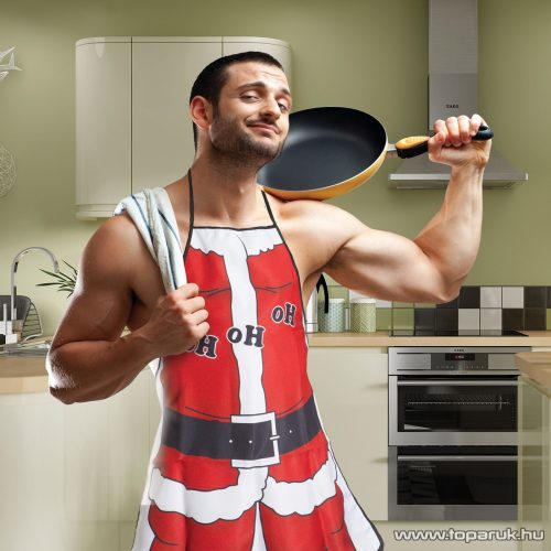 Konyhai kötény, karácsonyi dekorációval - férfi, 50 x 70 cm 