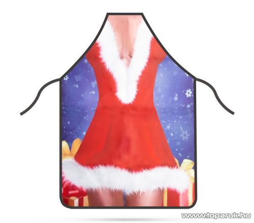 Konyhai kötény, karácsonyi dekorációval - női, 50 x 70 cm (55927C)