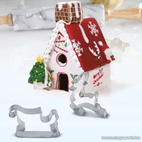   Sütikiszúró forma szett 3D mézeskalács házikó, 9 darabos süteménykiszúró forma (55990C)