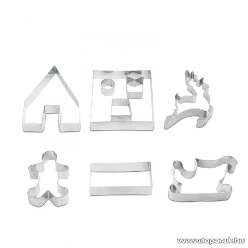 Sütikiszúró forma szett 3D mézeskalács házikó, 9 darabos süteménykiszúró forma (55990C)