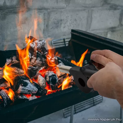 BBQ 56295 Kézi tekerős grill fújtató ventilátor faszén begyújtáshoz, 25 cm 
