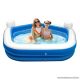 Creative Kids felfújható kerti családi medence ülésekkel és pohártartóval, 213 x 206 x 60 cm (47612)