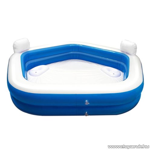 Creative Kids felfújható kerti családi medence ülésekkel és pohártartóval, 213 x 206 x 60 cm (47612)