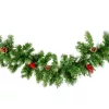 NORTH POLE Snowy Green Garland Zöld műfenyő girland műhő, toboz és fagyöngy dekorációval, 200 cm (KGR 520)