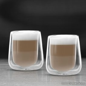  Vog & Arths 57176D Duplafalú cappucino üvegpohár, kávés pohár, 300 ml, 2 db / doboz