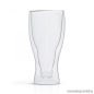   Vog & Arths 57176G Duplafalú party üvegpohár, sörös, üdítős design, 350 ml
