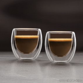   Vog & Arths 57176H Duplafalú üveg pohár, fül nélkül design, 80 ml (2 db / csomag)