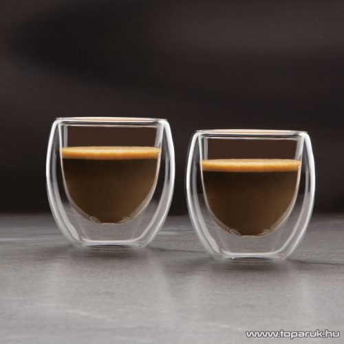 Vog & Arths 57176H Duplafalú üveg pohár, fül nélkül design, 80 ml (2 db / csomag)