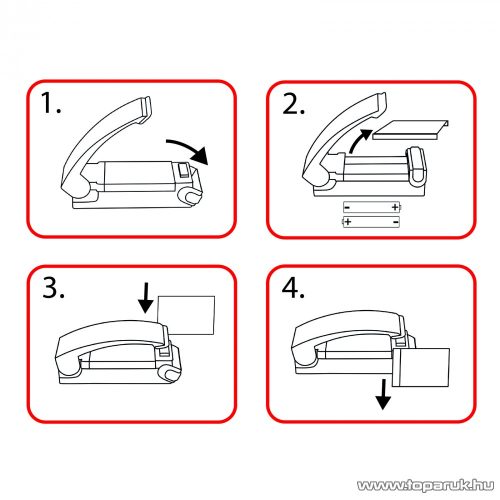 HOME MS-001GS Kézi, elemes mini fóliahegesztő (57270)