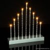 Karácsonyi beltéri elemes LED gyertya ablakdísz dekoráció, 9 LED, melegfehér világítással (58040B)