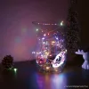 HOME ML 50/M Beltéri 50 db fényesen ragyogó, pontszerű Micro LED-es elemes fényfüzér, 490 cm hosszú, színes világítással