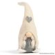 Karácsonyi skandináv manó dekoráció, bézs sapkával, 28 cm magas