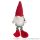 Karácsonyi skandináv manó dekoráció lógó lábakkal, piros sapkával, 20 cm magas