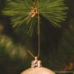   Karácsonyfadísz, szaloncukor akasztó, arany színű, 150 db/csomag (58059B)