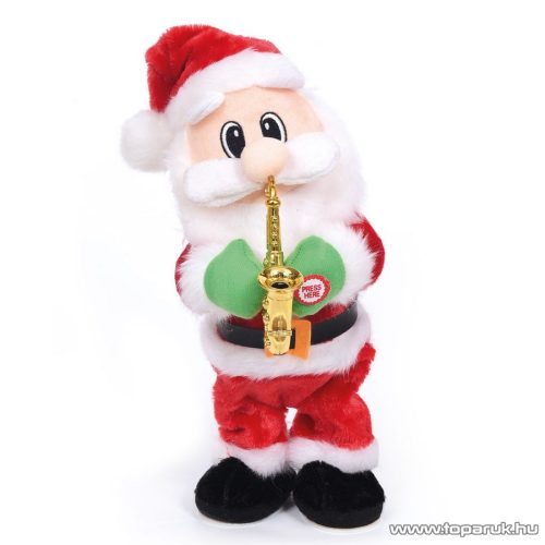 Beltéri táncoló, zenélő Mikulás, 35 cm (58060D)