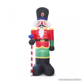   Kültéri felfújható világító karácsonyi diótörő, IP44, 240 cm magas (58060L)