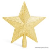 Csillag alakú karácsonyfa csúcsdísz, arany (58065A)