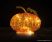 Halloweeni LED-es tök, elemes, világító töklámpás, 11 cm (58132)