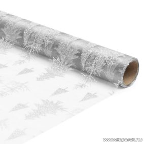   Karácsonyi asztali futó asztaldísz, asztalterítő, 28 x 180 cm, fehér (58200C)