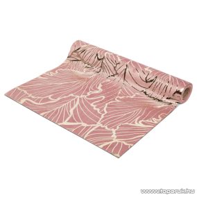   Karácsonyi Bársony asztali futó asztaldísz, asztalterítő, 28 x 180 cm, rózsaszín / arany (58201A)