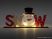 Karácsonyi LED-es fa polcdísz meleg fehér világítással, Hóember design (58249B)