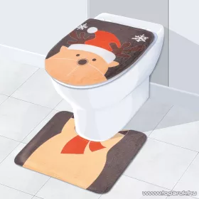   Karácsonyi WC ülőke dekor szett rénszarvas mintával (58281C)