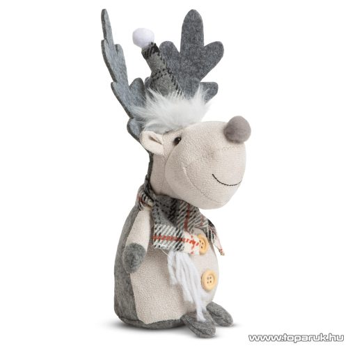 Karácsonyi rénszarvas dekoráció, 23 cm magas