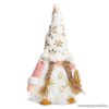 Karácsonyi skandináv manó dekoráció, fehér sapkával, 28 cm magas 