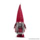 Karácsonyi skandináv manó dekoráció, piros sapkával, 60 cm magas