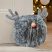 Karácsonyi skandináv manó dekoráció, ajtótámasz, rénszarvas, 20 cm