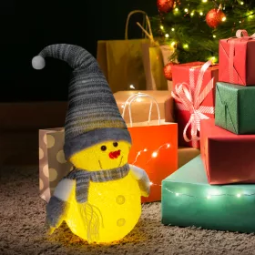 Karácsonyi LED-es Hóember dekoráció, 35 cm magas