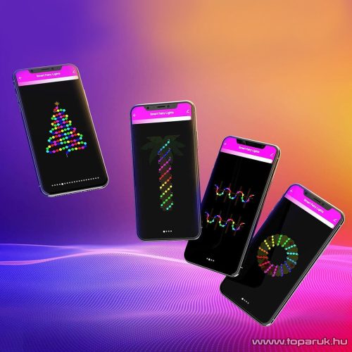 Garden of edeN 58380 Kültéri Smart USB RGB LED-es okos fényfüzér Wi-Fi és Bluetooth kapcsolattal, 50 db színes LED, 5 m