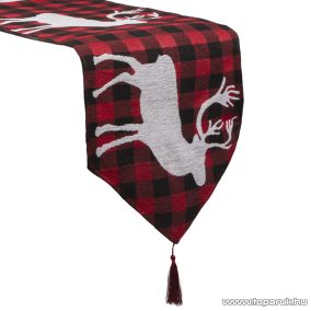   Karácsonyi asztali futó asztaldísz, asztalterítő, 35 x 175 cm, rénszarvas minta (58535B)