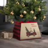 Karácsonyfa talp takaró, karácsonyi autó minta (58557B)