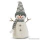 Karácsonyi hóember dekoráció, bot kezekkel és sapkában, 35 x 22 cm (58730A)
