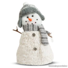   Karácsonyi hóember dekoráció, bot kezekkel és sapkában, 35 x 22 cm (58730B)