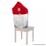 Karácsonyi székdekor, skandináv manó, 50 x 60 cm, piros/szürke (58735A)
