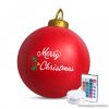 Kültéri felfújható RGB LED-es óriás karácsonyi gömb távirányítóval, bordó színű, 60 cm (58740C)