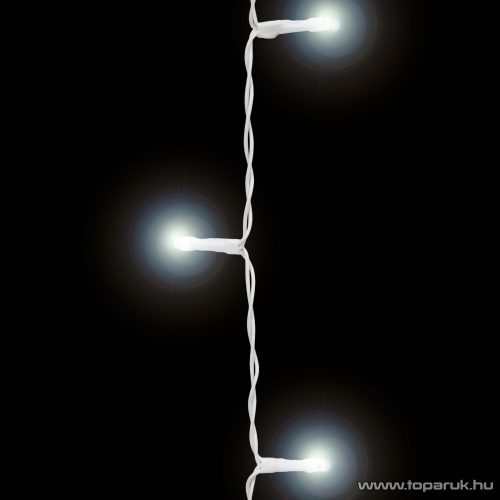 Family Decor 58901B Kültéri toldható hálózati fényfüggöny, 200 db hidegfehér LED-del, 8 programos, IP44, 4,2 m