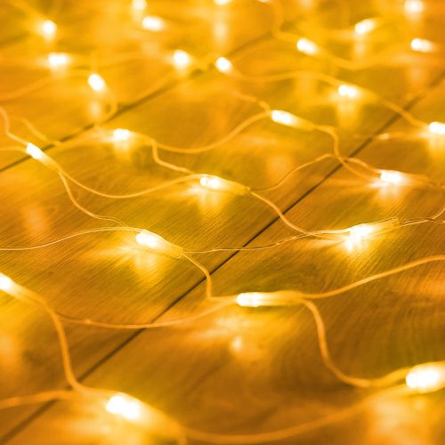 Family Decor 58908A Kültéri távirányítható hálózati LED-es fényháló, 100 db melegfehér LED-del, 150 x 150 cm