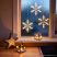 Beltéri LED-es világító hópehely dekoráció, melegfehér, 16 x 19 cm (58929)