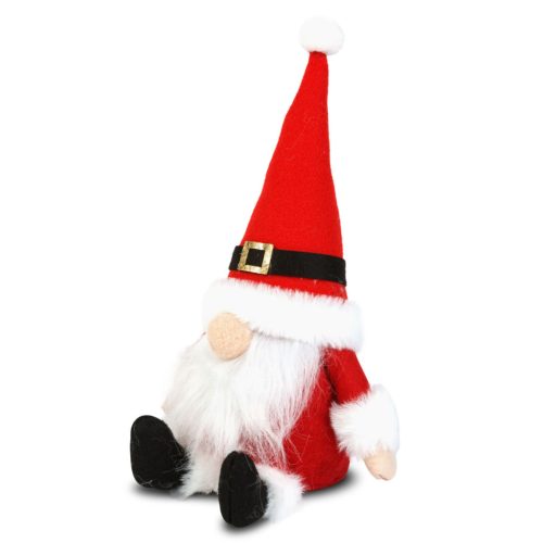 Karácsonyi skandináv manó dekoráció, Mikulás design, 27 cm magas