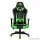 bemada BMD1106GR Ergonómikus kialakítású gamer forgószék, derék- és nyakpárnával, max. 110 kg terhelhetőséggel, zöld / fekete