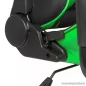   bemada BMD1106GR Ergonómikus kialakítású gamer forgószék, derék- és nyakpárnával, max. 110 kg terhelhetőséggel, zöld / fekete