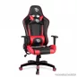   bemada BMD1106RD Ergonómikus kialakítású gamer forgószék, derék- és nyakpárnával, max. 110 kg terhelhetőséggel, piros / fekete