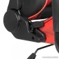   bemada BMD1106RD Ergonómikus kialakítású gamer forgószék, derék- és nyakpárnával, max. 110 kg terhelhetőséggel, piros / fekete