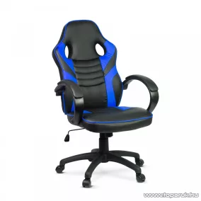   bemada BMD1109BL Gamer forgószék karfával, max. 110 kg terhelhetőséggel, kék-fekete