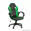 bemada BMD1109GR Gamer forgószék karfával, max. 110 kg terhelhetőséggel, zöld-fekete